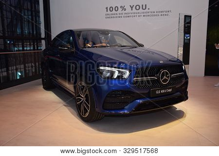 Frankfurt, Germany, September 10-2019: Mercedes Gle 400 D Coupe Iaa 2019