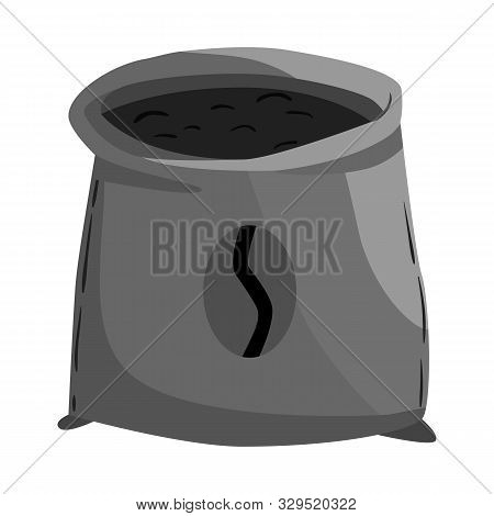 Vector Illustration Of Bag And Coffee Sign. Set Of Bag And Food Stock Vector Illustration.