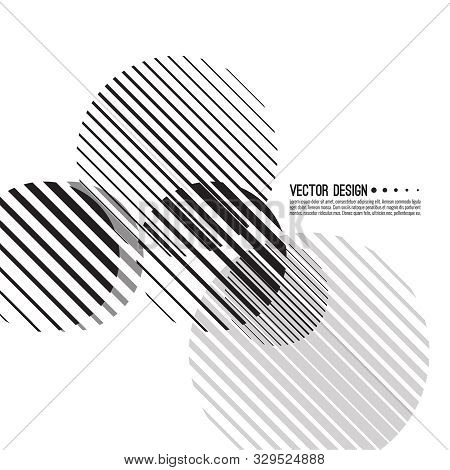 Abstract Monochrome Background With Spherical Geometric Shape. Vector Dynamic Spheres From Diagonal 