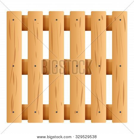 Top View Pallet Icon. Cartoon Of Top View Pallet Vector Icon For Web Design Isolated On White Backgr