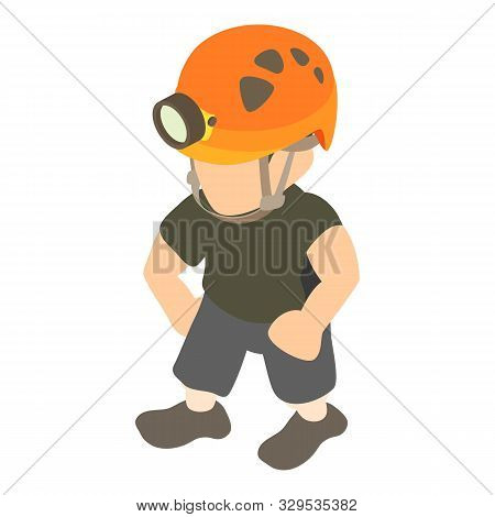 Speleologist Icon. Isometric Illustration Of Speleologist Vector Icon For Web
