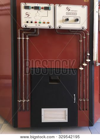 Distillation Apparatus Used To Distill Alcohol And Moonshine In A Winery.