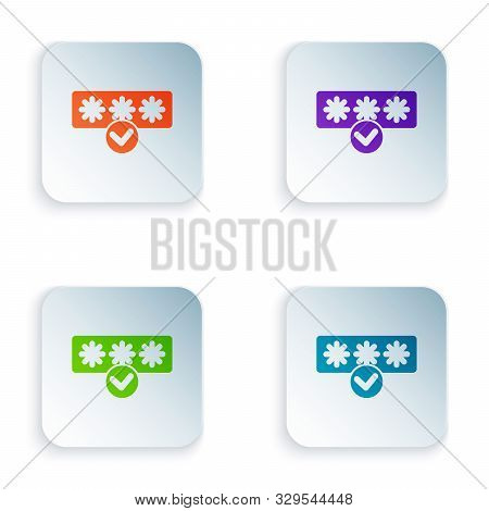 Color Password Protection And Safety Access Icon Isolated On White Background. Security, Safety, Pro