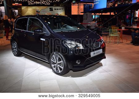 Frankfurt, Germany, September 10-2019: Seat Mii Electric Iaa 2019