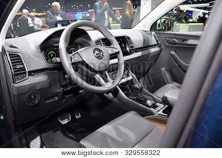 Frankfurt, Germany, September 10-2019: Skoda Karoq Scout 4X4 Iaa 2019
