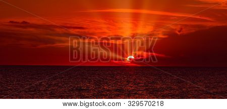 Beautiful Sunset Of The Caribbean