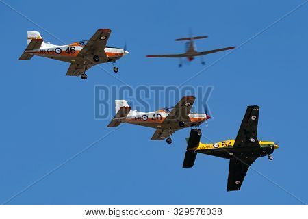 Tyabb, Australia - March 9, 2014: A Formation Of Three Former Royal Australian Air Force (raaf) New 
