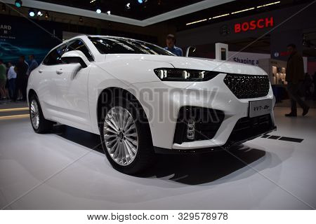 Frankfurt, Germany, September 09-2019: Wei Vv7 Gt Pro Phev Iaa 2019