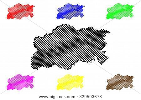 Pleven Province (republic Of Bulgaria, Provinces Of Bulgaria) Map Vector Illustration, Scribble Sket