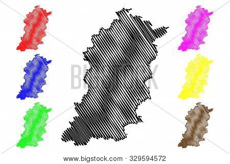 Shumen Province (republic Of Bulgaria, Provinces Of Bulgaria) Map Vector Illustration, Scribble Sket