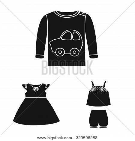 Vector Design Of Little And Cotton Logo. Set Of Little And Kid Stock Vector Illustration.