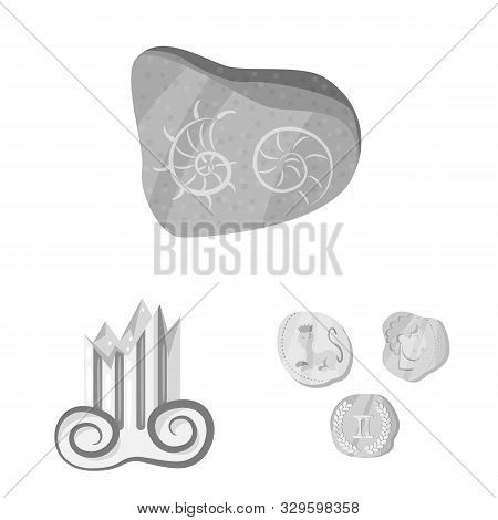 Vector Illustration Of Story And Discovery Logo. Set Of Story And Items Stock Vector Illustration.