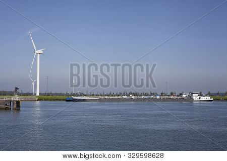 Krammersluizen Lake Krammer. Drone Photograpy From The Delta Works In Zeeland In The Netherlands