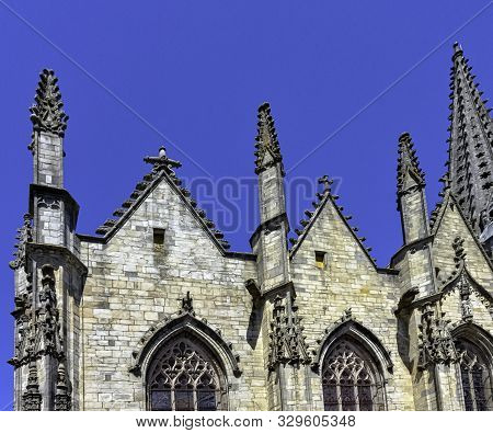 Vitre, Brittany, France - June 1: Notre Dame / Church Of Our Lady Of Vitre On June 1, 2019 In Vitre,