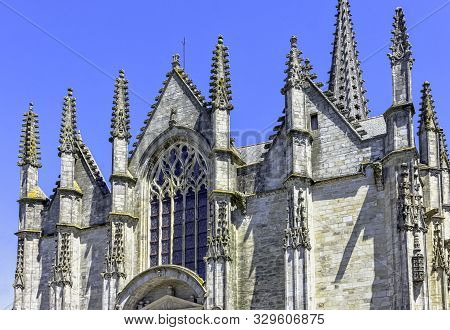 Vitre, Brittany, France - June 1: Notre Dame / Church Of Our Lady Of Vitre On June 1, 2019 In Vitre,