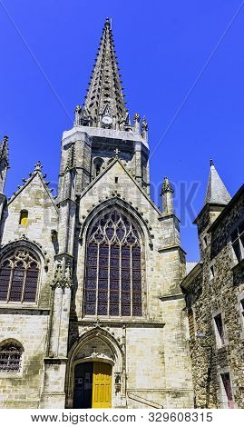 Vitre, Brittany, France - June 1: Notre Dame / Church Of Our Lady Of Vitre On June 1, 2019 In Vitre,