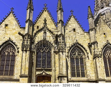 Vitre, Brittany, France - June 1: Notre Dame / Church Of Our Lady Of Vitre On June 1, 2019 In Vitre,