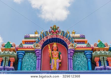 Batu Caves Kuala Lumpur Selangor, Malaysia. March 18 2019. A View Of The Termple Roof At The Batu Ca