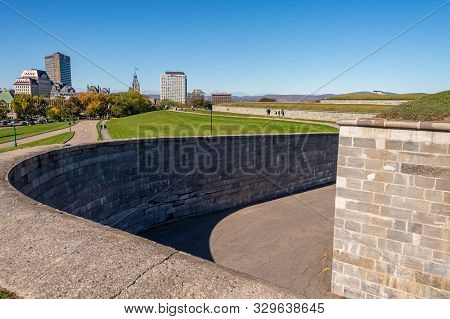 Quebec City, Ca - 5 October 2019 - General View Of Quebec City Fortifications