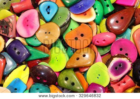 Many Buttons For Sale Made With Ivory Vegetables Also Called Tagua Nut