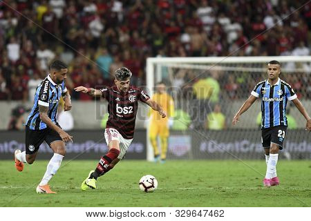 Rio, Brazil - October 23, 2019: De Arrascaeta During Flamengo Vs Gremio Match Valid For The Return G