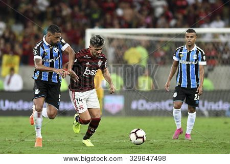 Rio, Brazil - October 23, 2019: De Arrascaeta During Flamengo Vs Gremio Match Valid For The Return G