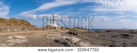 Favaritx Lighthouse At The Extreme North-east Of The Island Of Menorca In Spain
