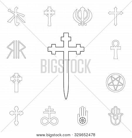 Religion Symbol, Aaronic Order Church Outline Icon. Element Of Religion Symbol Illustration. Signs A