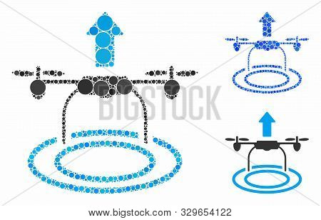 Start Drone Composition Of Circle Elements In Various Sizes And Color Tones, Based On Start Drone Ic