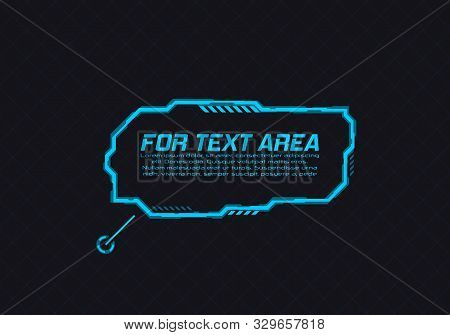 Digital Callouts Titles. Hud Futuristic Elements Set With Call Outs Communication And Arrow Bars Inc