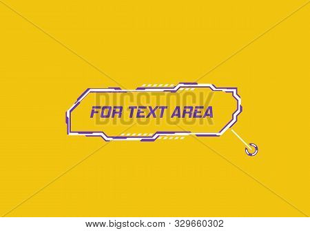 Digital Callouts Titles. Hud Futuristic Elements Set With Call Outs Communication And Arrow Bars Inc