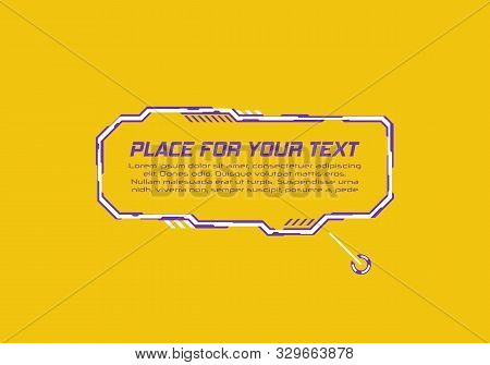Digital Callouts Titles. Hud Futuristic Elements Set With Call Outs Communication And Arrow Bars Inc