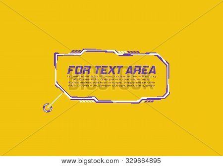 Digital Callouts Titles. Hud Futuristic Elements Set With Call Outs Communication And Arrow Bars Inc