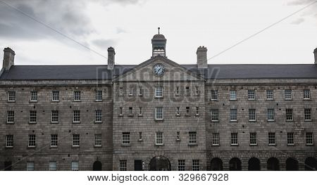 Architectural Detail Of The National Museum Of Ireland  In Dublin, Ireland