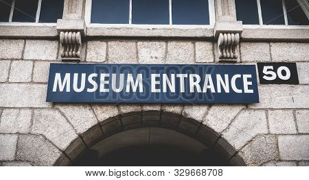 Architectural Detail Of The National Museum Of Ireland  In Dublin, Ireland