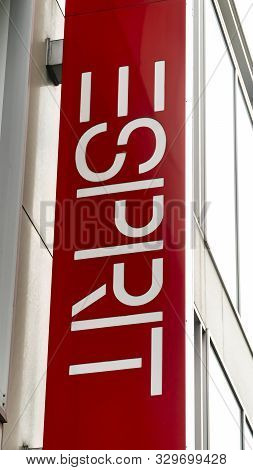 Frankfurt, Germany October 05, 2019: Esprit Logo On A Store Front. Esprit Is A Manufacturer Of Cloth