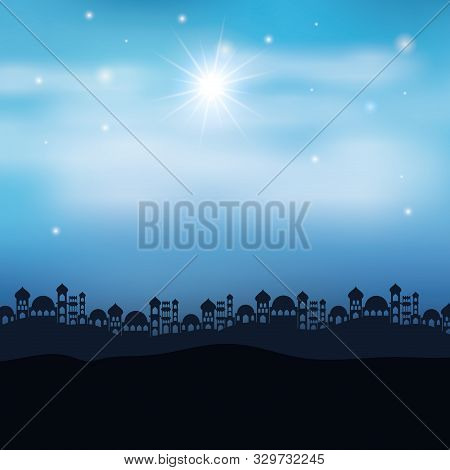 Manger Houses Cityscape Buildings Landscape Vector Illustration Design