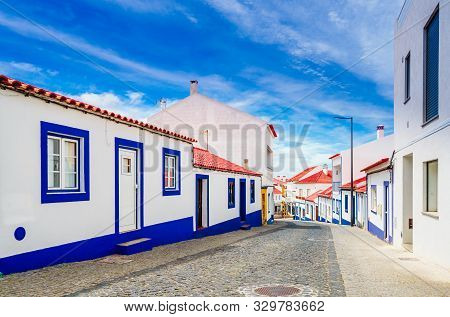 View On The Old Town Of Vila Nova De Milfontes, Portugal