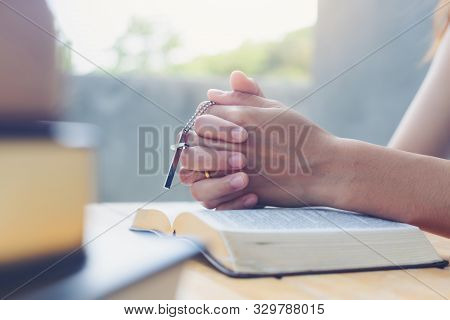 Cross On Praying Hand Of Women Faith Jesus Promise Pray For God Blessing Wishing Have Better Life Ch
