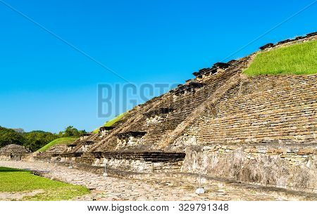 Pyramid At The El Tajin Archeological Site, Unesco World Heritage In Mexico