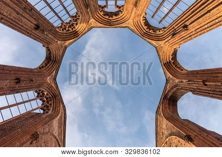 The View Up In The Franciscan Monastery Church. Berlin, Germany