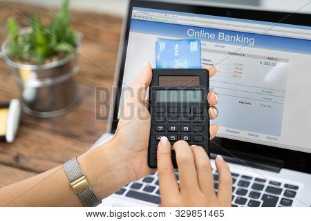 Woman Using Two Factor Authenticating To Do Bank Transfer