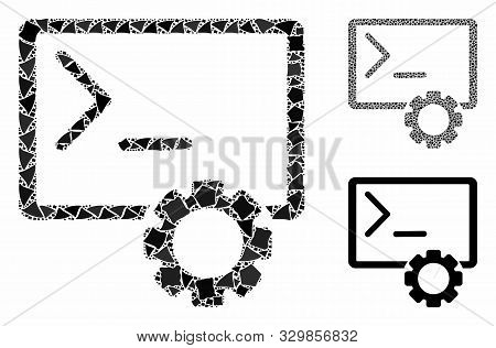 Console Administration Mosaic Of Tremulant Elements In Variable Sizes And Color Tinges, Based On Con