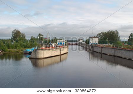 Belomorsk, Karelia, Russia - August 10, 2019: 19th Gateway Of The White Sea-baltic Canal. Out To Sea