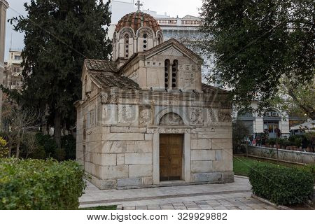 Athens, Greece - January 20, 2017: Amazing View Of Agios Eleftherios Church In Athens, Attica, Greec