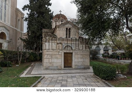 Athens, Greece - January 20, 2017: Amazing View Of Agios Eleftherios Church In Athens, Attica, Greec