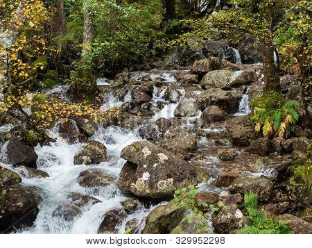 Waterfall In The Valley Of Glen Nevis, Scotland