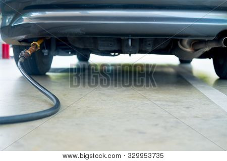 Auto Refueling With Energy Lpg Gas To Car At Filling Lpg Station Petroleum Gas Pump