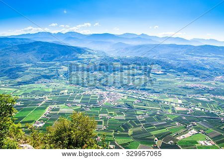 View Of The Val D'adige,  A Valley Of The Adige River, Italy,