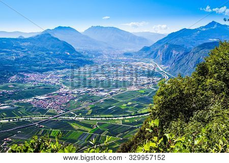 View Of The Val D'adige,  A Valley Of The Adige River, Italy,